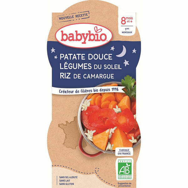 BABYBIO Sladké brambory s letní zeleninou 2x200 g porovnat ceny