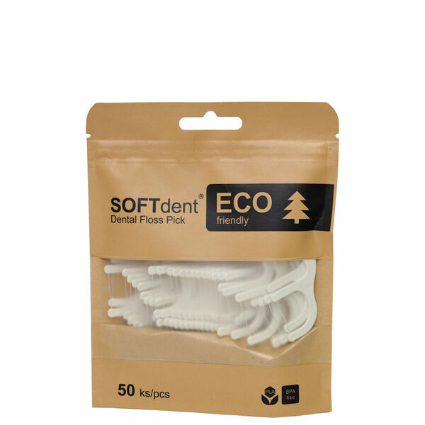 SOFTDENT ECO Dentální párátka s nití 50 ks porovnat ceny