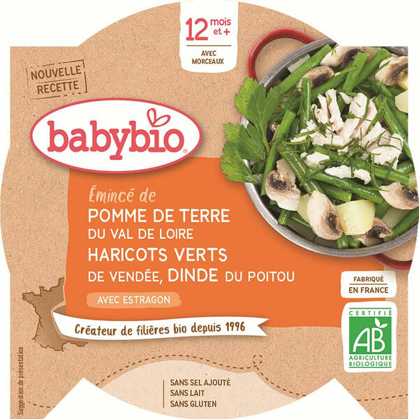 BABYBIO Denní menu Brambory a fazolkami a krůtími plátky 230 g porovnat ceny