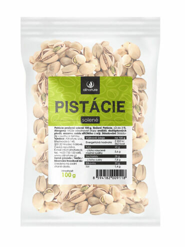 Allnature Pistácie pražené solené 100g porovnat ceny