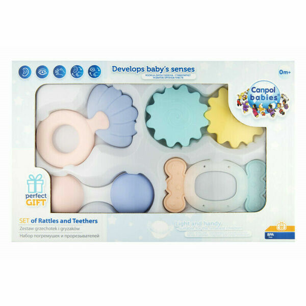 Canpol babies První set chrastítek s kousátky PASTEL porovnat ceny