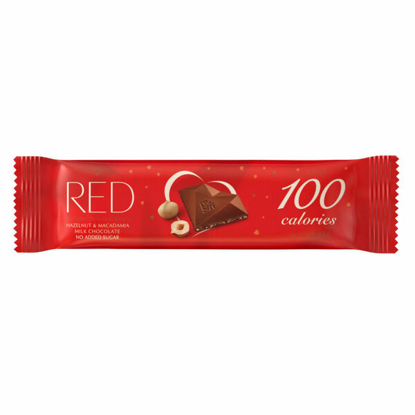 RED Mléčná čokoládová tyčinka s makadamiovými a lískovými ořechy bez přidaného cukru 26 g porovnat ceny