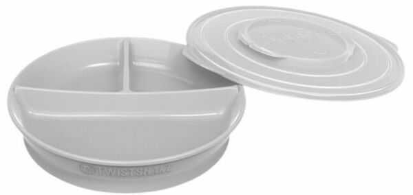 Twistshake  Dělený talíř 6+m Pastelově šedá porovnat ceny