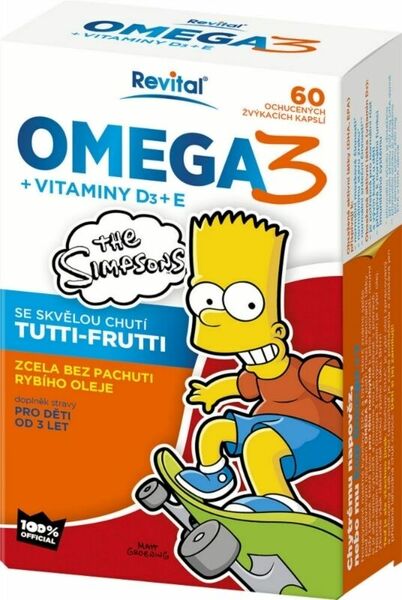 Revital The Simpsons Omega 3 + Vitaminy D a E 60 kapslí porovnat ceny