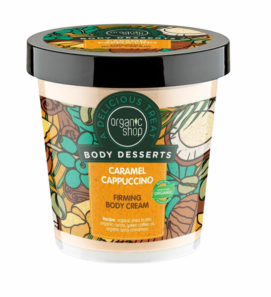 Organic Shop Karamelové cappuccino Zpevňující tělový krém 450ml porovnat ceny