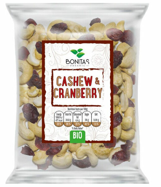 BONITAS BIO Směs kešu ořechů a brusinek 80g porovnat ceny