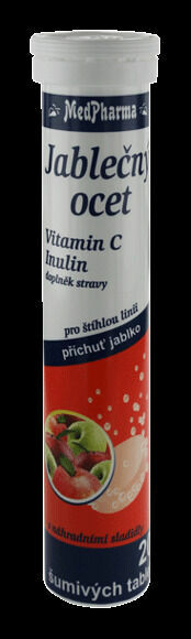 MedPharma Jablečný ocet+Vitamin C+Inulin 20 šumivých tablet porovnat ceny