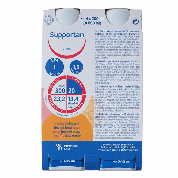 SUPPORTAN drink Tropické ovoce roztok 4X200ML porovnat ceny