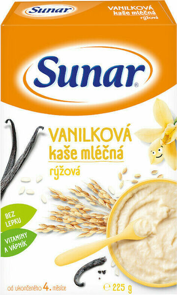 Sunárek Vanilková kašička mléčná rýžová 225g porovnat ceny