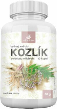 Allnature Kozlík bylinný extrakt 60 kapslí porovnat ceny