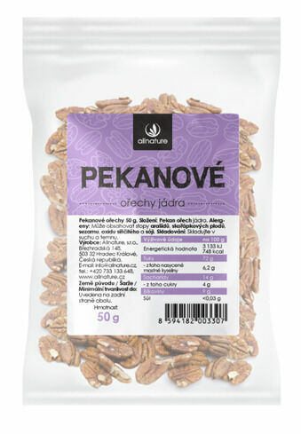 Allnature Pekanové ořechy 50g porovnat ceny