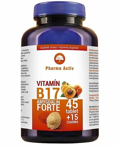 Pharma Activ Amygdalin Forte B17, 45+15 tablet porovnat ceny