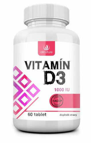 Allnature Vitamín D3 1000IU 60 tablet porovnat ceny