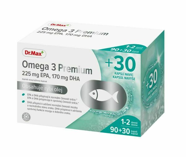 Dr.Max Omega 3 Premium dárkové balení 90+30 kapslí porovnat ceny