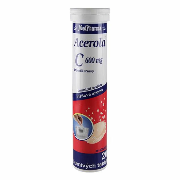 MedPharma Vitamin C 600 mg + Acerola tbl. eff. 20 porovnat ceny