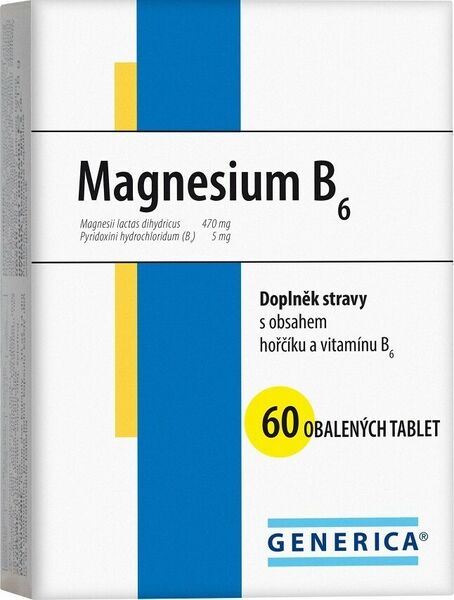 Generica Magnesium B6 60 tablet porovnat ceny