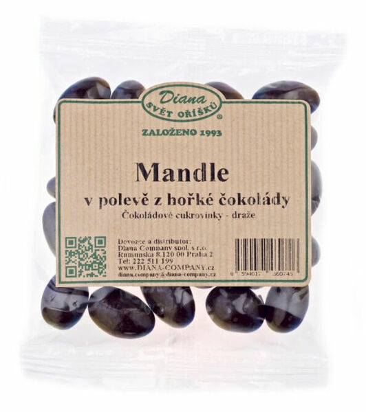 Diana Company Mandle v polevě z hořké čokolády 500g porovnat ceny