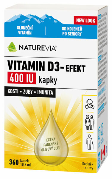 Swiss NatureVia Vitamin D3-Efekt 400 IU kapky 10.8ml porovnat ceny