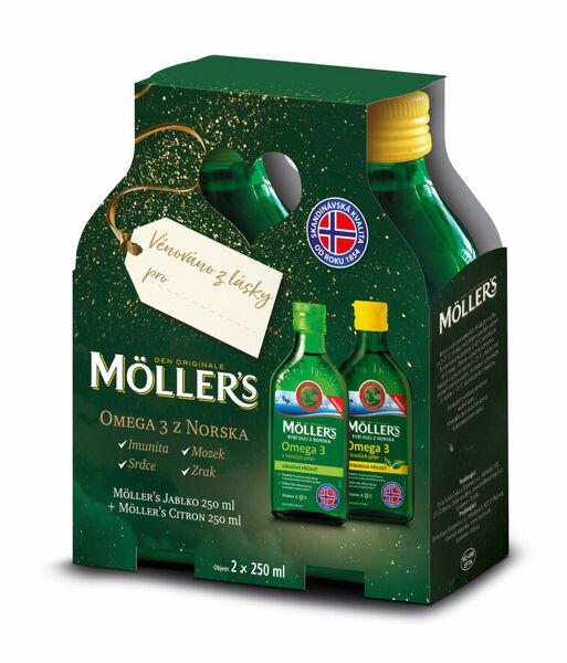 Möllers  Möller's Omega 3 Citron+Jablko Vánoční dárkové balení 2x250ml porovnat ceny