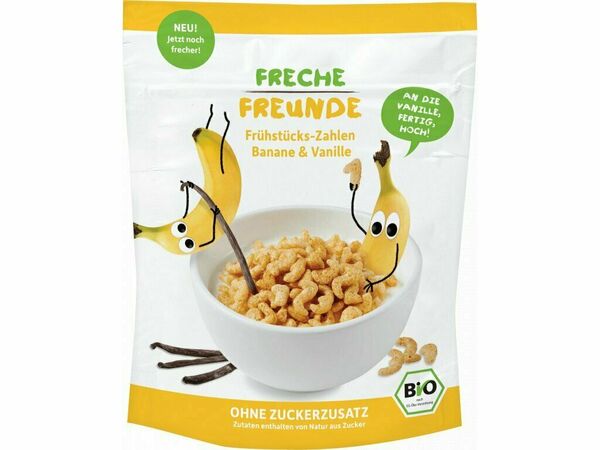 Freche Freunde  BIO Cereálie - křupavá čísla - Banán a vanilka 125g porovnat ceny