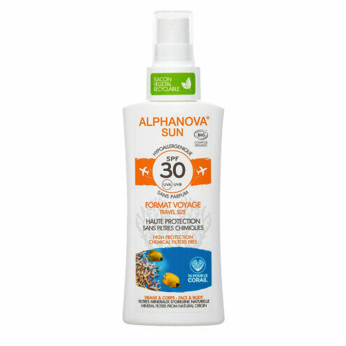 Alphanova BIO Opalovací krém ve spreji cestovní SPF 30 90g porovnat ceny