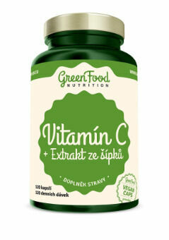 GreenFood Nutrition Vitamín C+ Extrakt ze šípků 120cps porovnat ceny