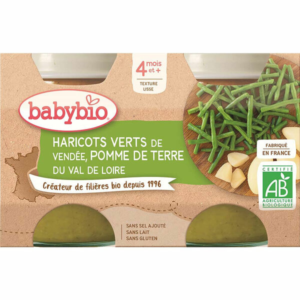 BABYBIO Brambory s fazolkami 2x130 g porovnat ceny
