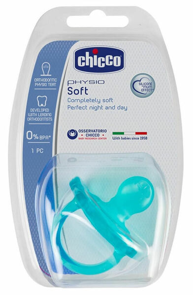 Chicco Celosilikonový dudlík Physio Soft 12m+ modrý porovnat ceny
