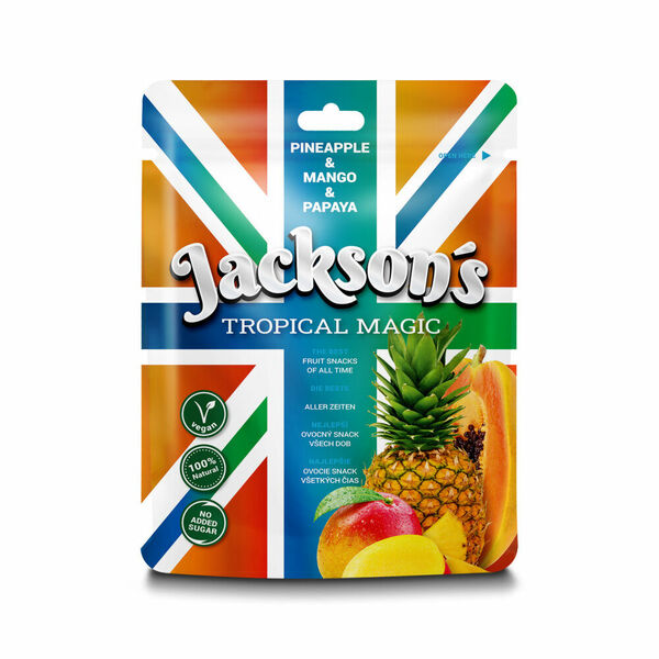 JACKSON´S MAGIC TROPICAL MIX Sušený ananasový, mango, papaya snack 50 g porovnat ceny