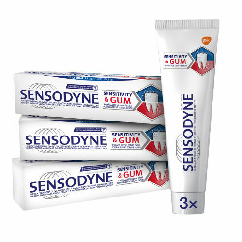 Sensodyne Zubní pasta Sens&Gum 3x75ml porovnat ceny