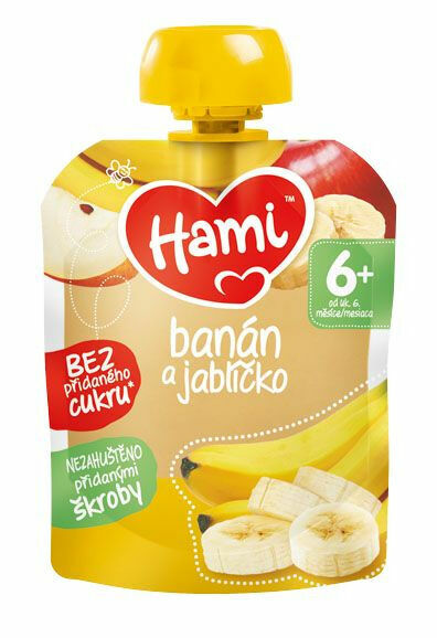 Hami Ovocná kapsička banán a jablko 6x90 g porovnat ceny