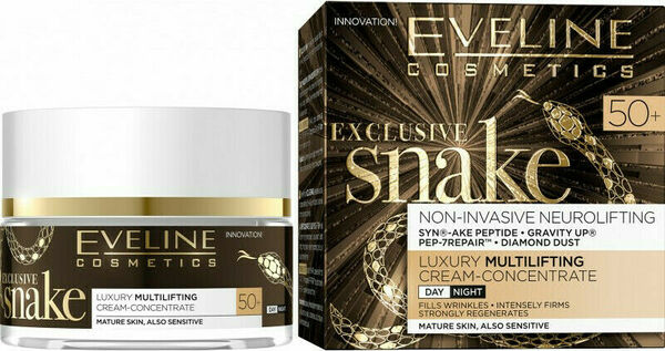 Eveline Cosmetics  Eveline EXCLUSIVE SNAKE – luxusní denní a noční krém 50+ 50ml porovnat ceny