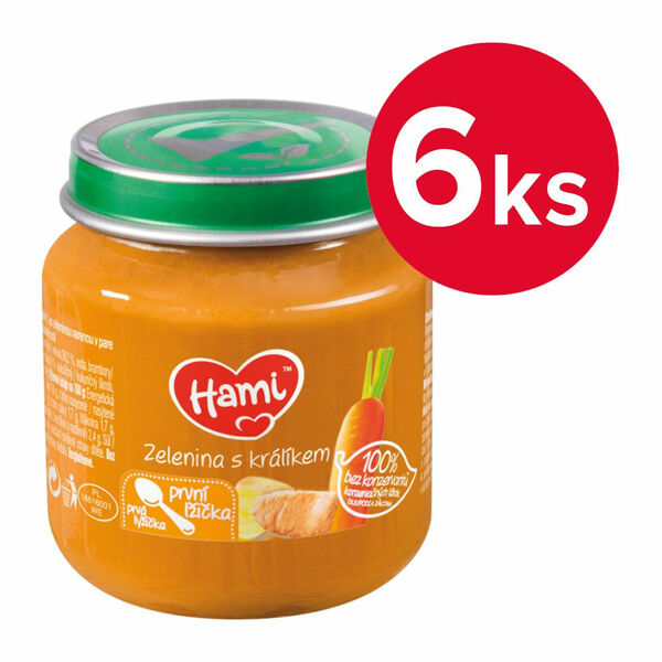 Hami Zelenina s králíkem 4m+ 6x125 g porovnat ceny