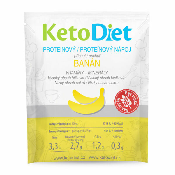 KETODIET Proteinový nápoj příchuť banán 7 porcí porovnat ceny