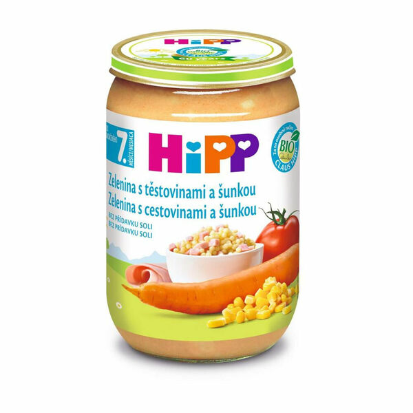 HiPP BIO Zelenina s těstovinami a šunkou 220 g porovnat ceny