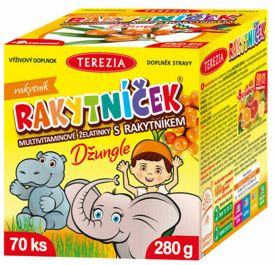Terezia RAKYTNÍČEK multivitaminové želatinky s rakytníkem DŽUNGLE 70ks porovnat ceny