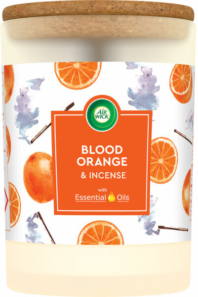 Air Wick Essential Oils svíčka Pomeranč & Vonná tyčinka 185g porovnat ceny