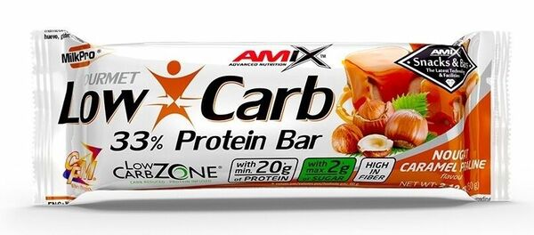 Amix Low-Carb 33% Protein Bar, Nougat-Caramel Praline, 60g porovnat ceny