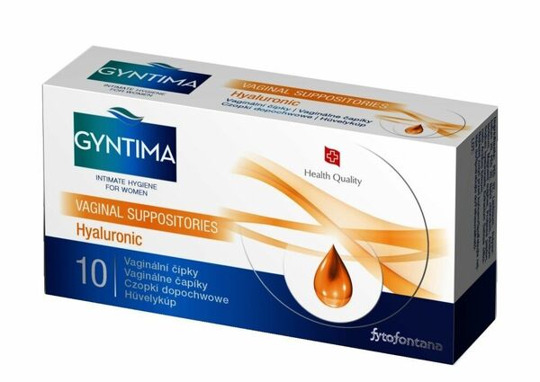 Gyntima Hyaluronic vaginální čípky 10 ks porovnat ceny