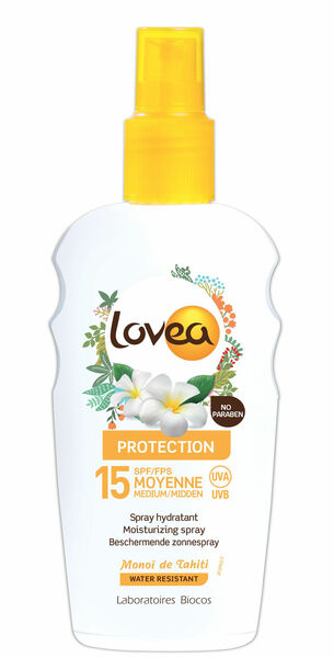 Lovea Voděodolné ochranné opalovací mléko SPF15 sprej 200 ml porovnat ceny
