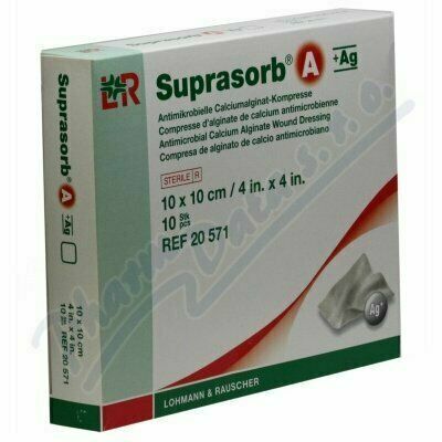 Lohmann&Rauscher  Krytí Suprasorb A+Ag 10x10cm sterilní 10ks porovnat ceny