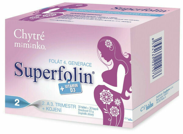 Chytré miminko Superfolin 2, 30 tablet + 30 kapslí porovnat ceny