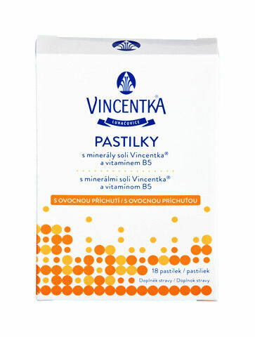 Vincentka pastilky ovocné 18 ks porovnat ceny