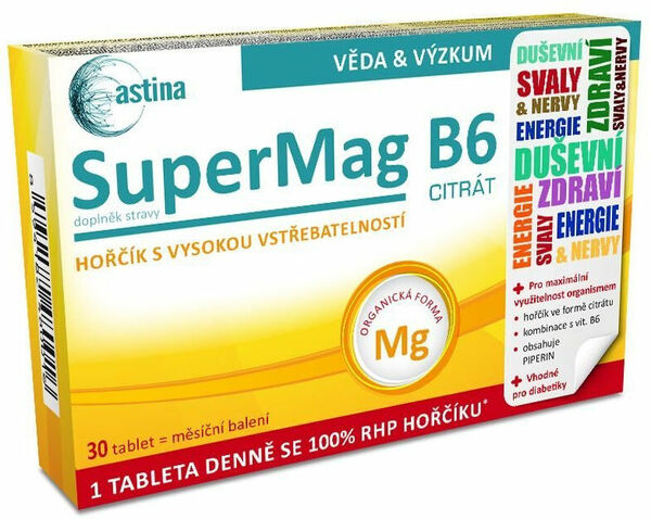 Astina SuperMag B6 30 tablet porovnat ceny