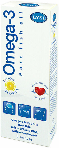 Lysi Omega-3 rybí olej 240ml citron porovnat ceny