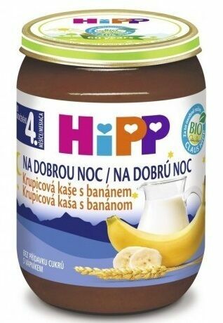 HiPP BIO Kaše na dobrou noc krupicová s banánem 190g porovnat ceny