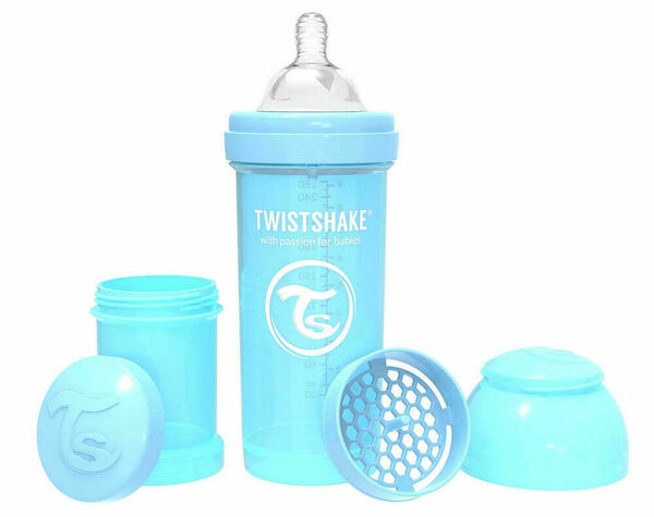Twistshake  Kojenecká láhev Anti-Colic 260ml (dudl.M) Pastelově modrá porovnat ceny