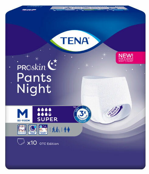 TENA Pants Night Super Medium inkontinenční kalhotky 10ks porovnat ceny