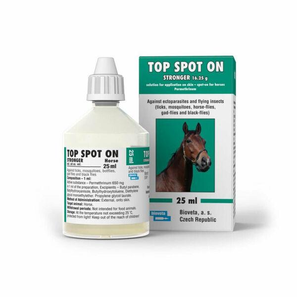 BIOVETA Top Spot On roztok pro nakapání na kůži pro koně 25 ml porovnat ceny