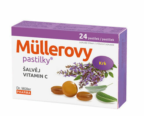 Dr.Muller  Müllerovy pastilky se šalvějí 24ks porovnat ceny